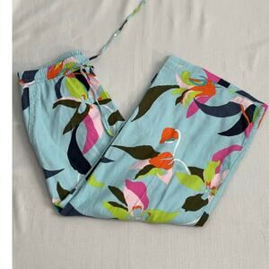 A New Day Linen Blend Wide leg Ankle pants size large